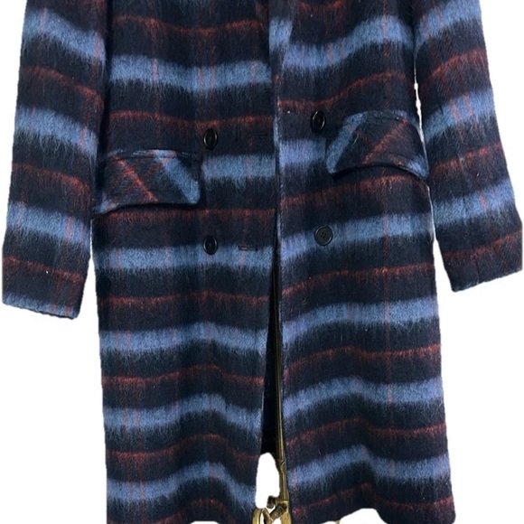 BCBGeneration - Stylish Blue and Black Striped Women's Coat - Picture 9 of 9